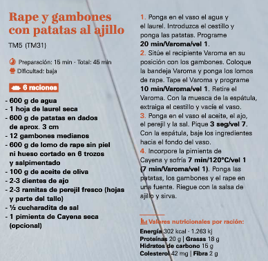 Rape y Gambones con Patatas al Ajillo