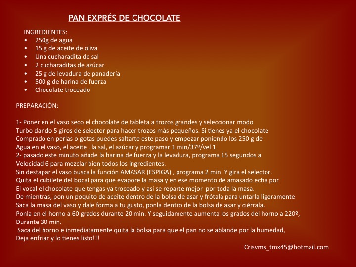 PAN DE CHOCOLATE CON Thermomix® 